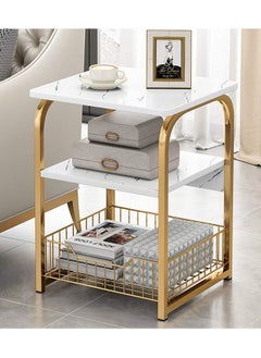 DubaiGallery Coffee table sofa side table storage cabinet marble table side cabinet bedside table display table storage table movable table  - Image 1