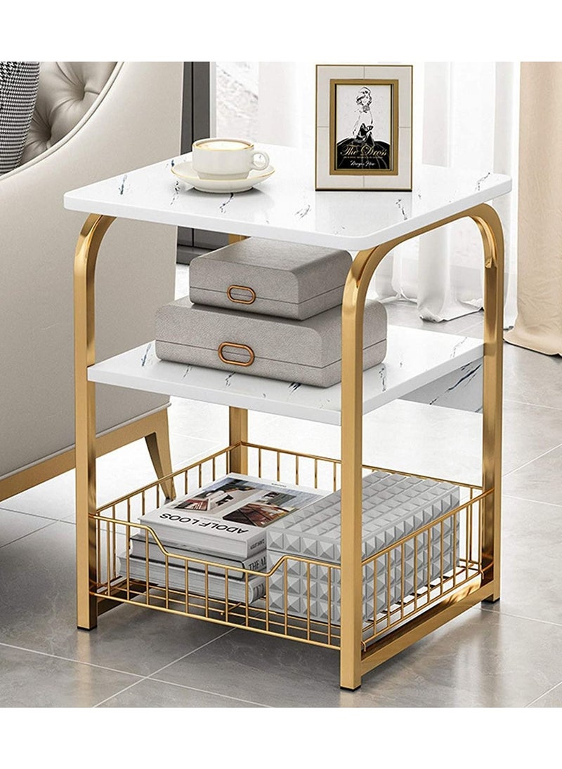DubaiGallery - Coffee table sofa side table storage cabinet marble table side cabinet bedside table display table storage table movable table - Image 1