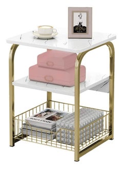 DubaiGallery Coffee table sofa side table storage cabinet marble table side cabinet bedside table display table storage table movable table  - Image 3