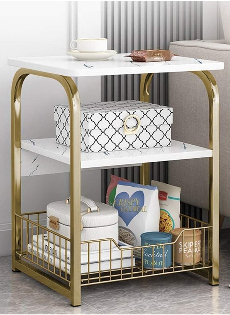DubaiGallery - Coffee table sofa side table storage cabinet marble table side cabinet bedside table display table storage table movable table - Image 1