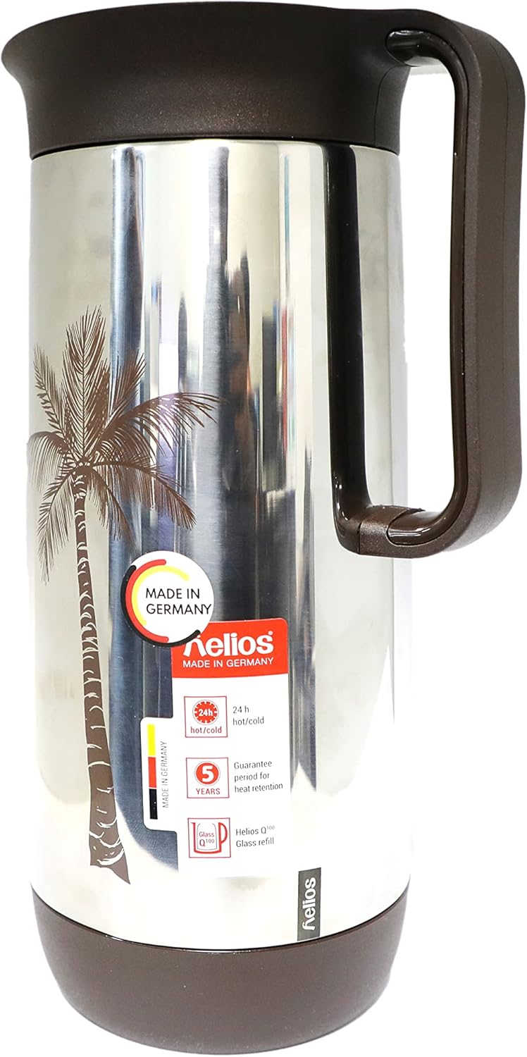 Helios 1.0 L Stainless Steel Vacuum Flask with Palm Design - Image 2