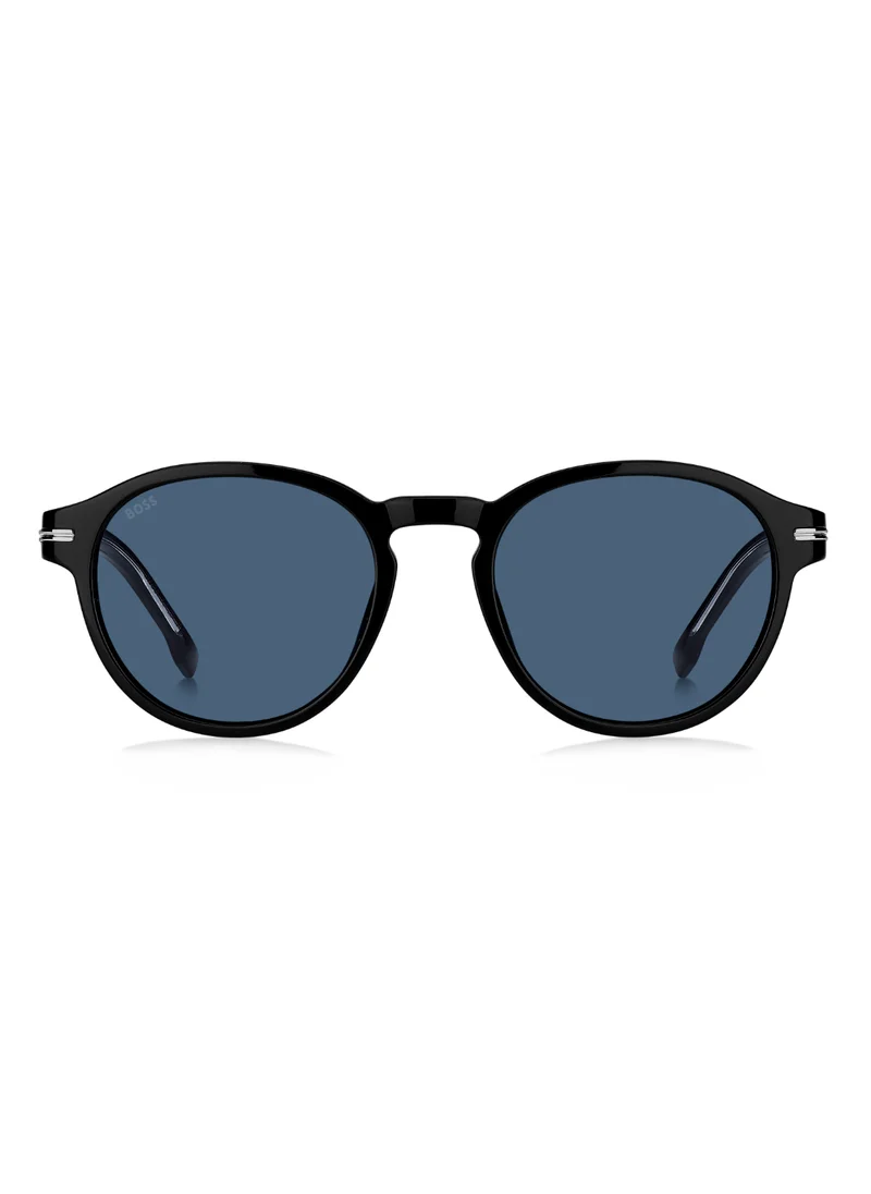 بوس Men's UV Protection Sunglasses Boss 1506/S Black 45.1 - Lens Size: 52 Mm