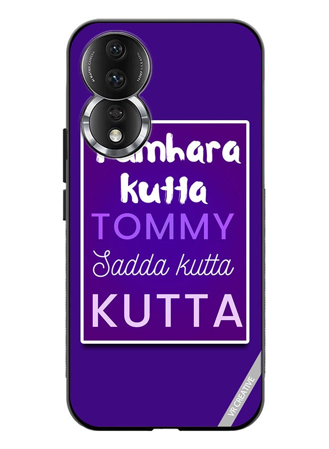 VR CREATIVE Protective Case Cover For Honor 80 Tumhara Kutta Tommy Jadda Kutta Kutta Hindi Quots Design Multicolour - Image 1