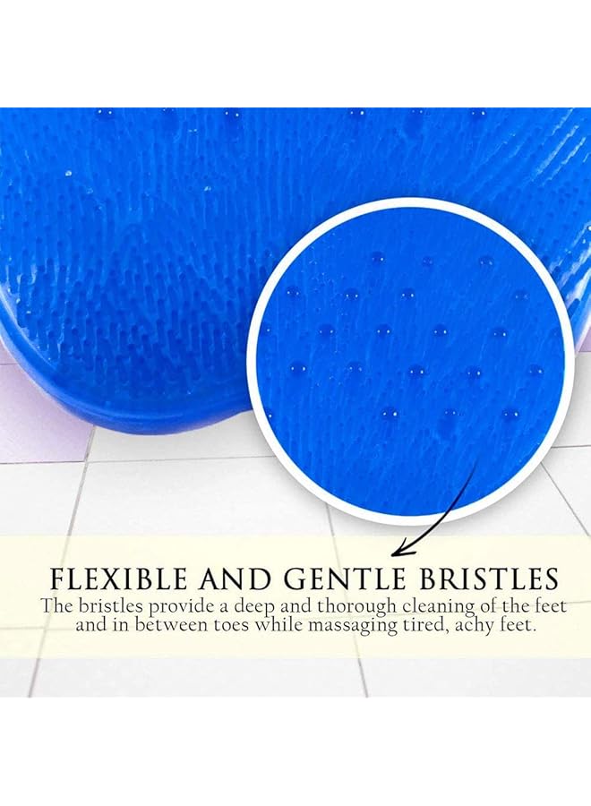 erorex Shower Foot Scrubber Massager Cleaner Wash Foot Bath Massage Cushion Bathroom Suction Cup Silicone Non Slip Massage Pad Improves Foot Circulation And Reduce Foot Pain Calusses Remover - Image 2