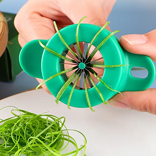 HENWAFX Kitchen green onion shredder,Green Onion cutter ，12 Blade Design，green onion slicer tool（2Pcs) - Image 1