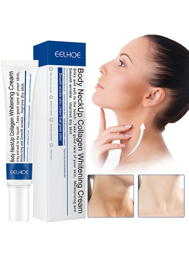 إيلهو كريم تبييض الكولاجين للجسم ، شد ورفع الجلد المترهل ، تقليل التجاعيد ، تفتيح البشرة ، تقليل الميلانينهطول الأمطار ، يعزز إنتاج الكولاجين 20 جرام - Image 1