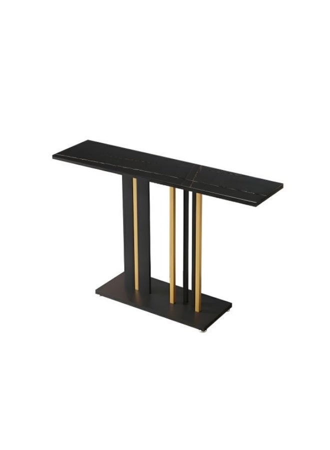 Metal and Marble Console Table Modern Style Rectangle Stain Resistant - Image 3