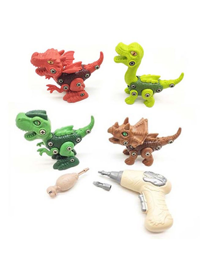 Children's Educational Disassembly Screw Medium Sound Light DIY Disassembly Sliding Dinosaur Toy-Color:HX222020-DIY Taxiing With Sound Light-Brachiosaurus  - Image 2