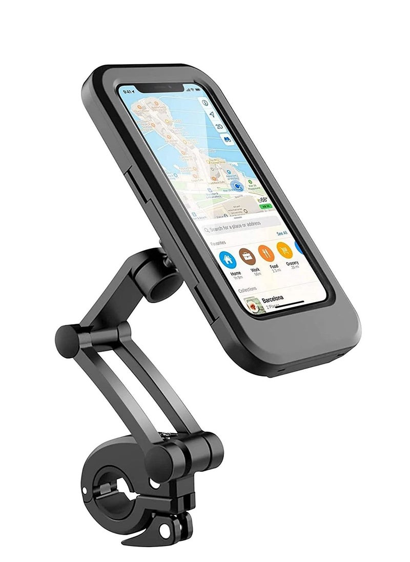 KASTWAVE Bike Phone Holder, Motorcycle Phone Mount, Motorcycle Handlebar Cell Phone Clamp, 360¡ã Adjustable Universal, Scooter Phone Clip for Phone 11 / Phone 11 Pro Max and More 4.7" - 6.8" Cellphone  - Image 1
