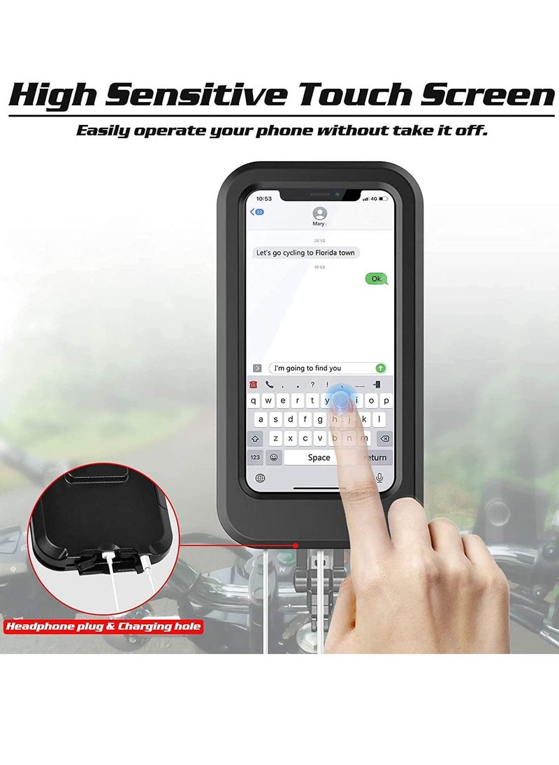 KASTWAVE Bike Phone Holder, Motorcycle Phone Mount, Motorcycle Handlebar Cell Phone Clamp, 360¡ã Adjustable Universal, Scooter Phone Clip for Phone 11 / Phone 11 Pro Max and More 4.7" - 6.8" Cellphone  - Image 3