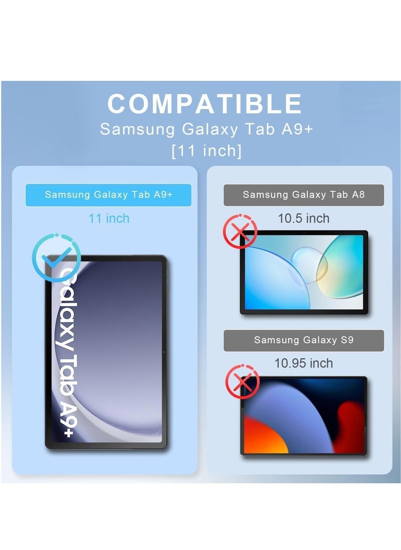 DUSALA Tempered Glass Screen Protector for Samsung Galaxy Tab A9 Plus/+ 11 inch Anti-Scratch Smudge Proof HD Clear  - Image 2