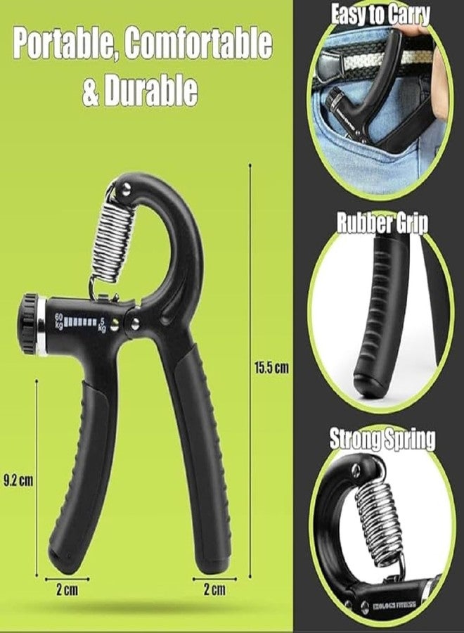 MOHILAA Adjustable Hand Grip Strengthener for Hand Exercise - Non-Slip Grip Trainer for Athletes, Kids,Therapy, Fitness - Hand Gripper Tool, Plastic Build - Image 4