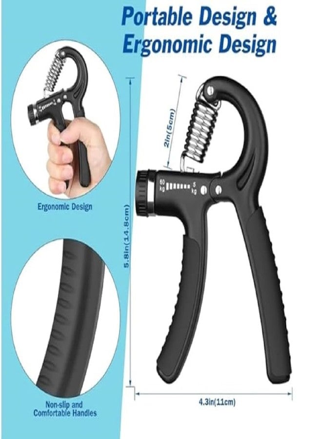 MOHILAA Adjustable Hand Grip Strengthener for Hand Exercise - Non-Slip Grip Trainer for Athletes, Kids,Therapy, Fitness - Hand Gripper Tool, Plastic Build - Image 2