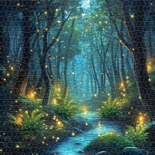 PICKFORU Impossible Puzzles for Adult 1000 Pieces, Magic Forest Fantasy Puzzle,Nature Difficult Challenging Jigsaw Puzzles - Image 2