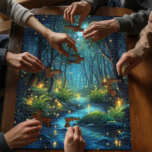 PICKFORU Impossible Puzzles for Adult 1000 Pieces, Magic Forest Fantasy Puzzle,Nature Difficult Challenging Jigsaw Puzzles - Image 4