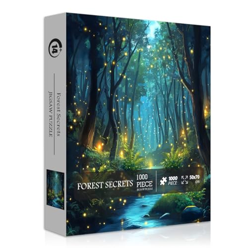 PICKFORU Impossible Puzzles for Adult 1000 Pieces, Magic Forest Fantasy Puzzle,Nature Difficult Challenging Jigsaw Puzzles - Image 1