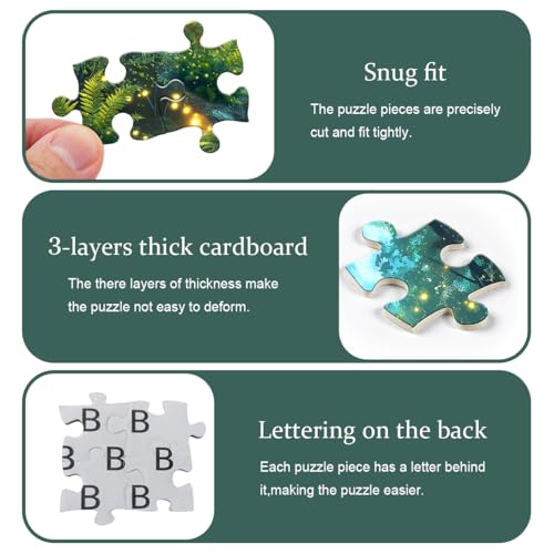 PICKFORU Impossible Puzzles for Adult 1000 Pieces, Magic Forest Fantasy Puzzle,Nature Difficult Challenging Jigsaw Puzzles - Image 3