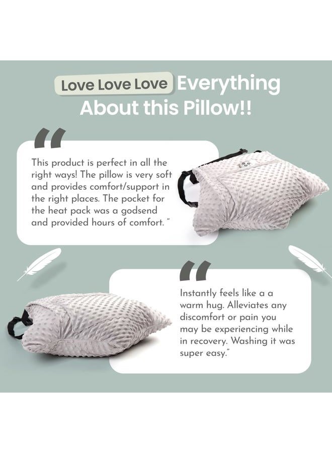 MOYOAMA 4 Pc Hysterectomy Pillow Set – Incl Seatbelt Cushion & 2 Gel Packs for Soothing Relief – After Hysterectomy Recovery Must-Haves, Post-Op C-Section Pillow Gifts, Abdominal Surgery Recovery - Image 5