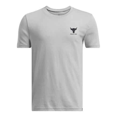 Under Armour Boys' Project Rock Payoff Short Sleeve T Shirt, (011) Mod Gray Medium Heather / /, Large - Image 5