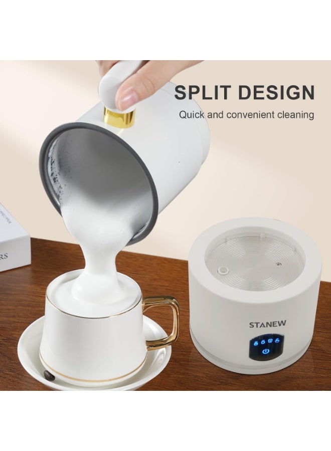 Stanew Electric Milk Frother, 4 in 1 Electric Milk Steamer, Milk Frother Can Produce 160 ML Creamy Milk Foam and 430 ml Hot Milk, Automatic Hot Chocolate, Frother Electric for Coffee Latte Cappuccino - Image 2