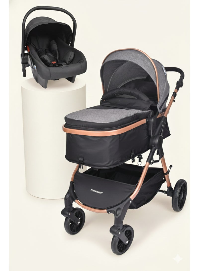 لحظة مرح عربية أطفال ثنائية الاتجاه وقابلة للطي مع مقعد سيارة - Image 1