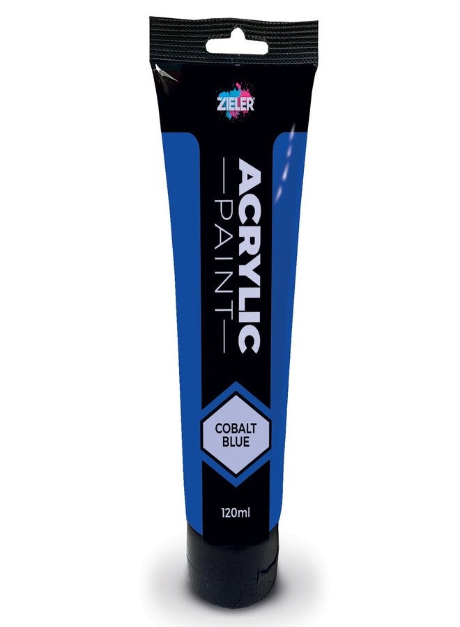 Zieler Cobalt Blue Premium Acrylic Paint, 120ml Tube - Image 1