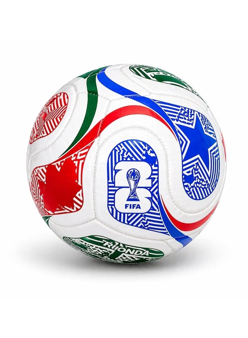 FIFA World Cup Football - 2026 Model - New Design Size 5 – Indoor & Outdoor Soccer Training Ball for Playground & Professional Practice (Assorted Colors) - Image 1