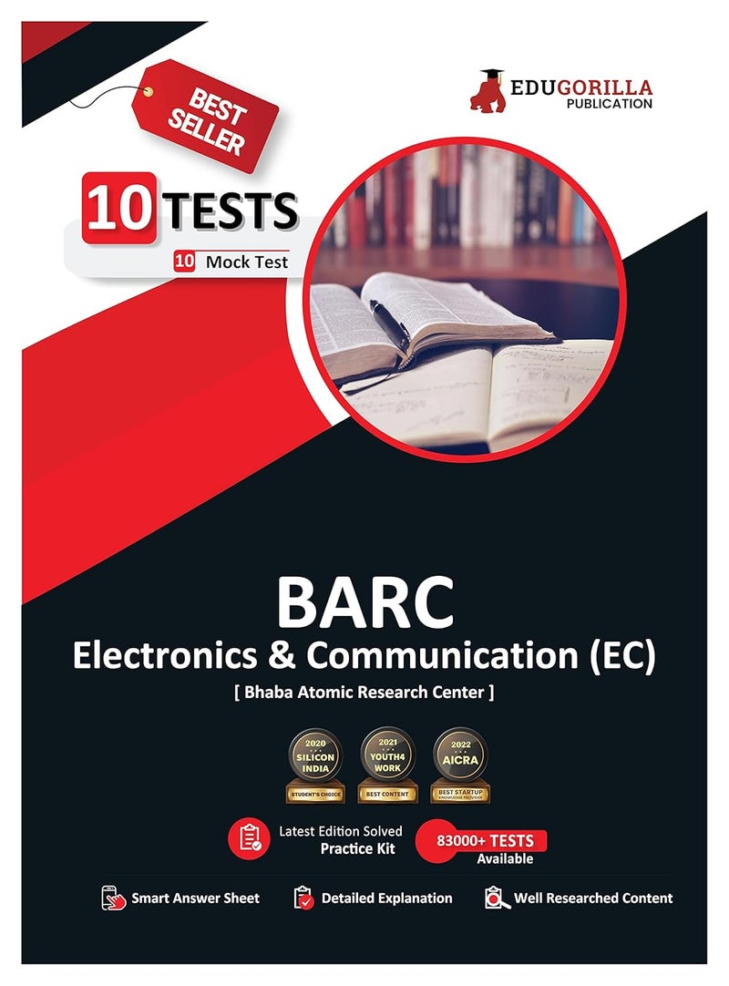 BARC Electronics and Communication (EC) Exam 2024 (Bhabha Atomic Research Centre) - 10 Full Length Mock Tests (1000 Solved Questions) with Free Access To Online Tests  - Image 1
