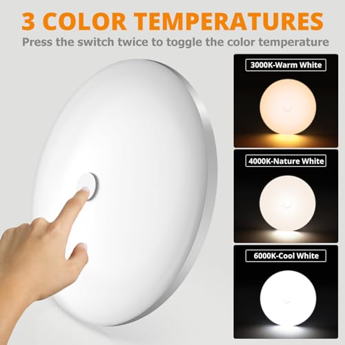 GZV RV Interior Light, 12V RV Led Lights Interior, 4.5 RV Led Ceiling Puck Lights Interior 12V, 3 Color RV Led Lights for Inside/Camper/Trailer/Car (2 Pack, 3000K/4000K/6000K) - Image 2