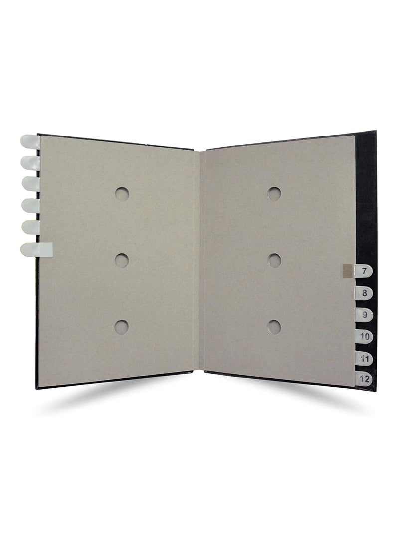 FIS FIS Signature Book, Vinyl Material Cover, 12 Sheets (1-12), Black Color, 240 x 340 mm - FSCL1-12  - Image 2