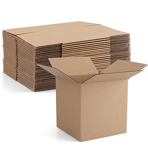 Eupako 4x4x4" Cardboard Box Mailers 25 Pack Brown Cube Corrugated Small Shipping Boxes for Mailing - Image 1