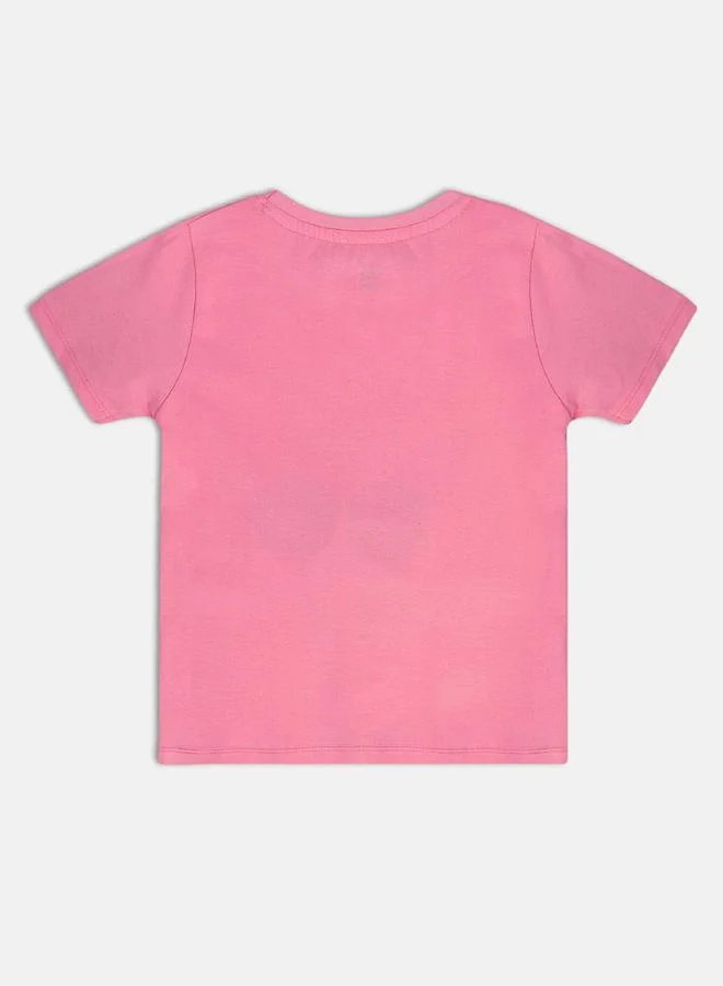 MINIKLUB Girls Cotton Giraffe Print T-Shirt