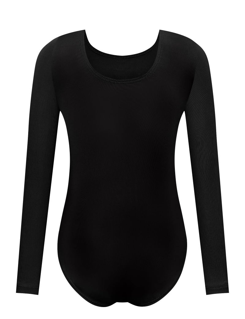 Nymphperi Leotard for Girls Gymnastics Long Sleeve Size 4t 5t Diamond Black Kids Athletic Activewear - Image 2