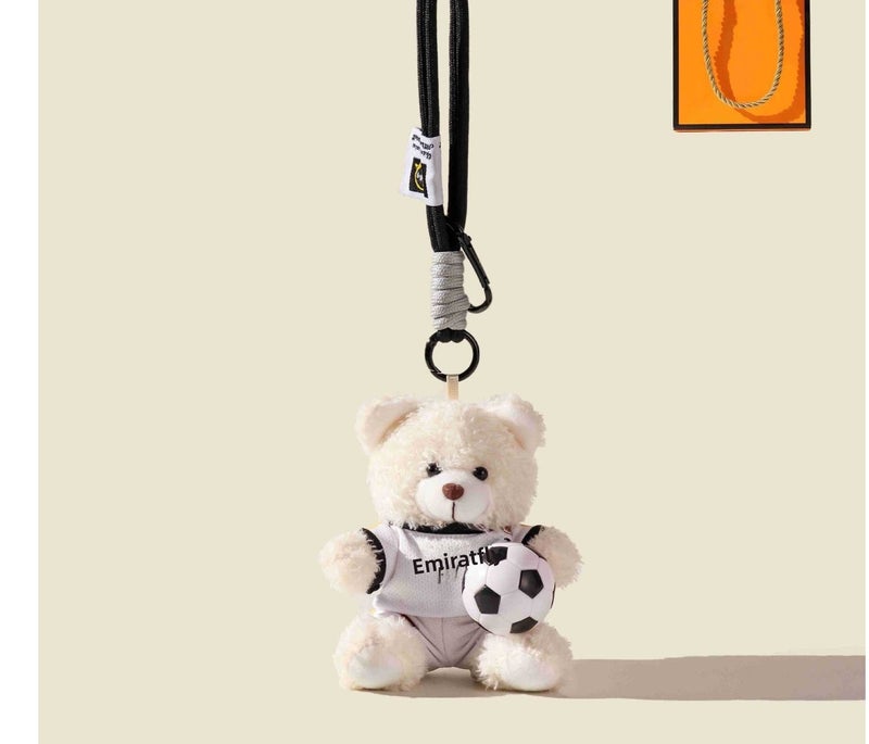 Cross-Border Fan Keychain with Cristiano Ronaldo, Real Madrid & World Cup Bear  Doll - Image 1