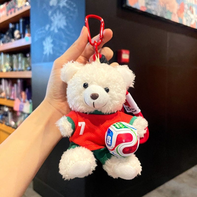 Cross-Border Fan Keychain with Cristiano Ronaldo, Real Madrid & World Cup Bear  Doll - Image 4
