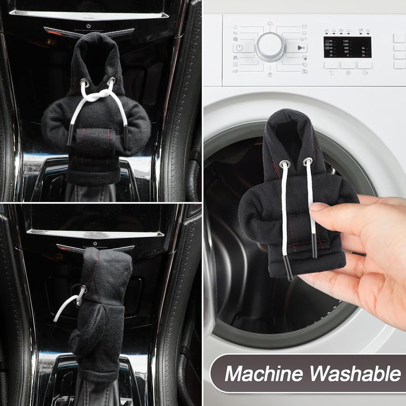 Gear Shift Hoodie, Upgraded Universal Hoodie Car Gear Shift Cover, Funny Shifter Hoodie, 5.9 Inch Car Shifter Stick Protector Decoration(Black/Blue) - Image 5