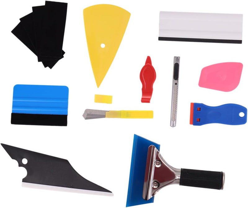 11pcs Car Window Tint Tool Kit Professional Vinyl Stickers Set Squeegee Film Cutter Knives for Easy Installation of Auto Tinting and Carbon Foil Film - Image 1
