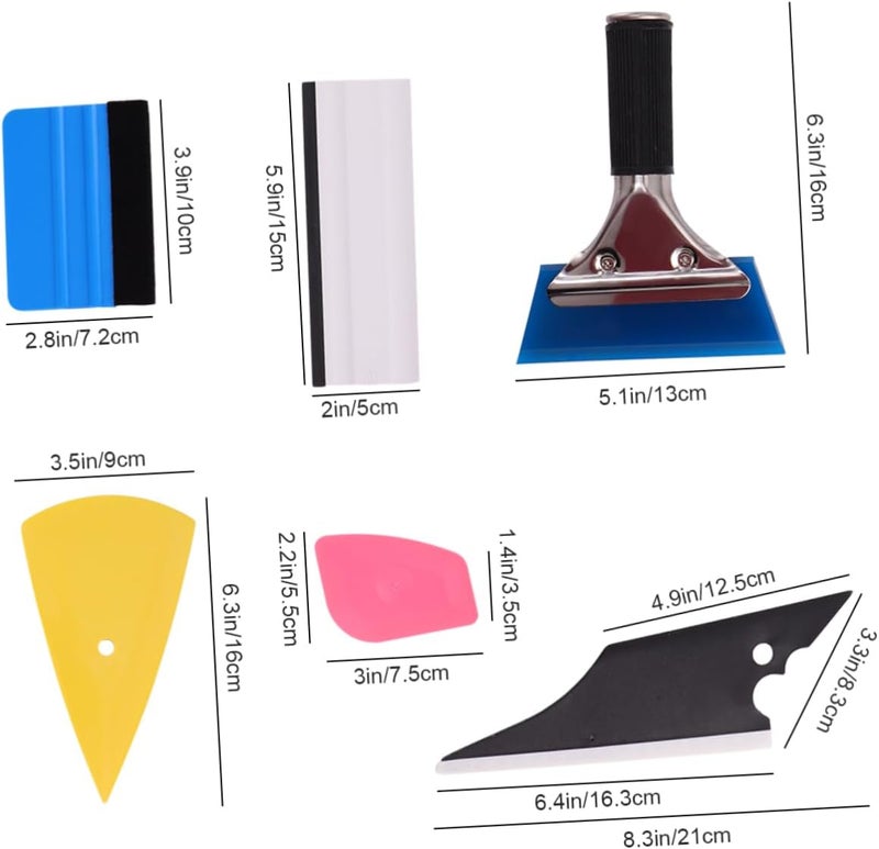 11pcs Car Window Tint Tool Kit Professional Vinyl Stickers Set Squeegee Film Cutter Knives for Easy Installation of Auto Tinting and Carbon Foil Film - Image 2