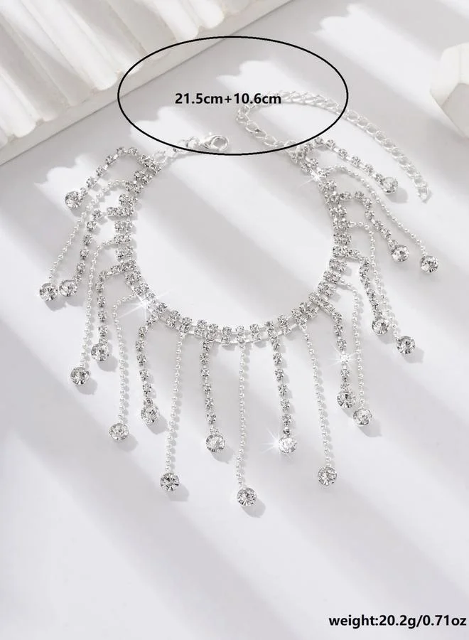 Take Two  Embellished Anklet with Tassel Pendants for Women | Best Price UAE