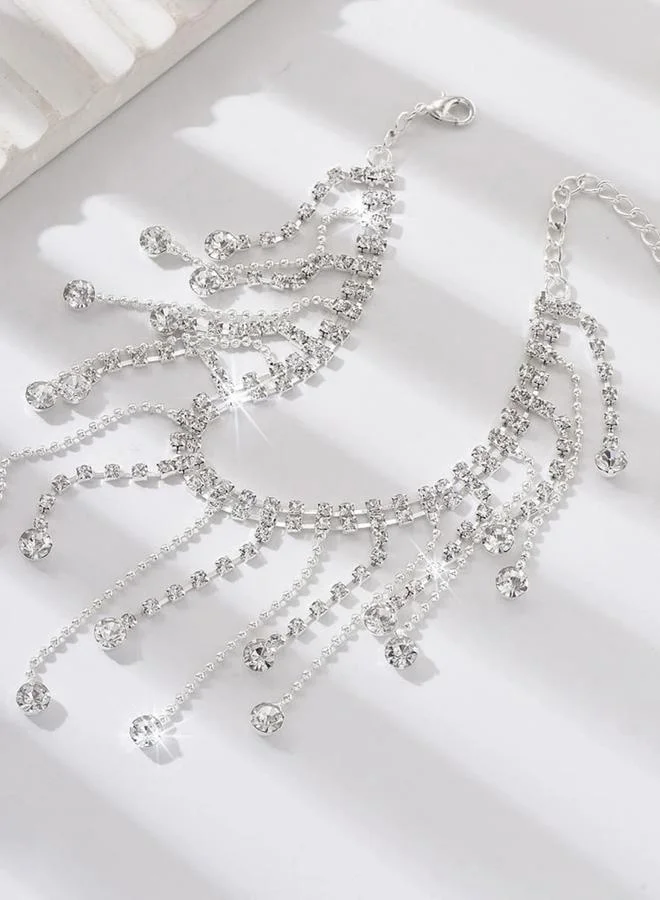 Take Two  Embellished Anklet with Tassel Pendants for Women | Best Price UAE