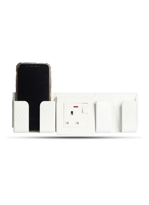 Double mobile phone holder fixed to the wall