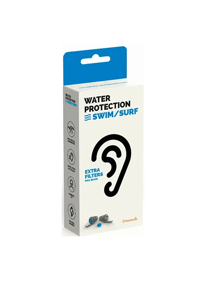 كريسندو Dynamic Ear Company صندوق إيكو Crescendo للسباحة وركوب الأمواج - أزرق فاتح