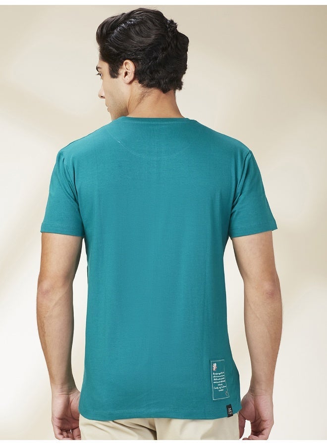 Being Human Mens Green Lake Round Neck Short Sleeve T-Shirt - Image 3