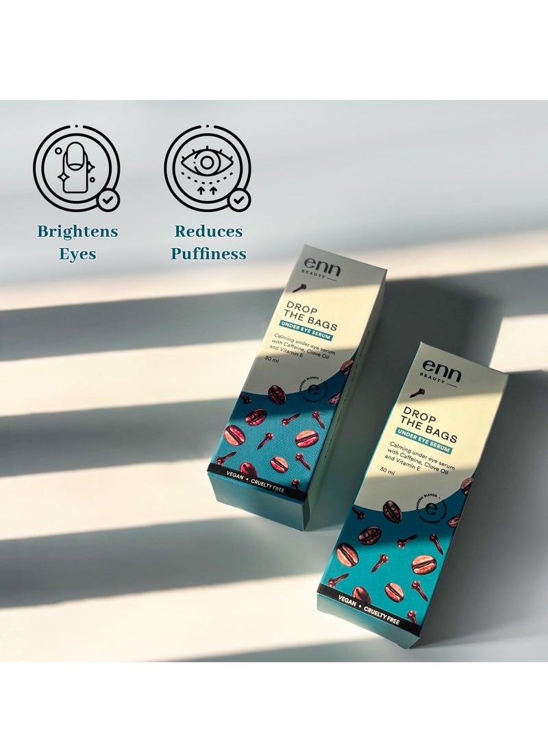 ENN Drop The Bags Under Eye Serum For Dark Circles Puffy Eyes Wrinkles and Fine Line Removal Natural For Men and Women 30ml - Image 5