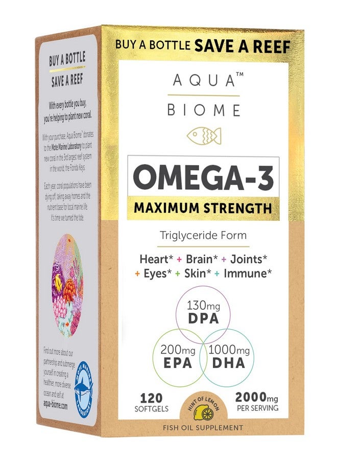 ENZYMEDICA إنزيميدكا أكوا بيويم زيت السمك، أقصى قوة، 120 حبة - Image 1