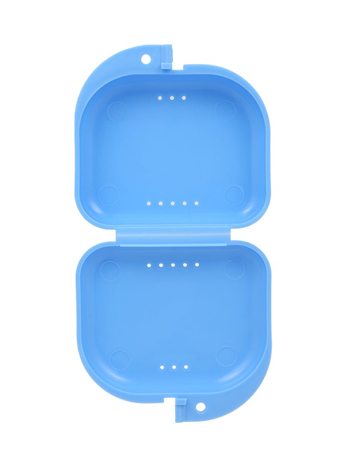 Denture Box Denture Case Dental False Teeth Cleaning Box Blue 0.023kg - Image 1