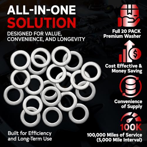 VOTEX-Made in USA- Oil Drain Plug Crush Washer M14 14MM, Gasket Seal Ring - Fits Acura, Honda, Kia, Hyundai and More, 20 Pack, 94109-14000, 007603-014106, 21513-23001, 9956-41-400 - Image 5