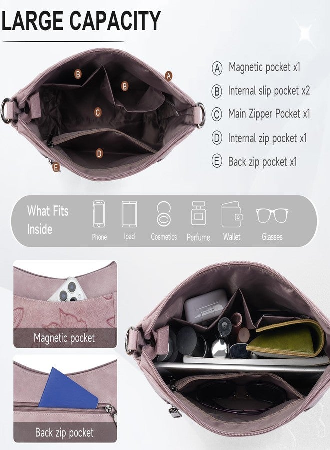 KITEVIUN Crossbody Bags for Women Trendy, Vegan Leather Medium Butterfly Hobo Purse, Women's Shoulder Handbags - Image 3