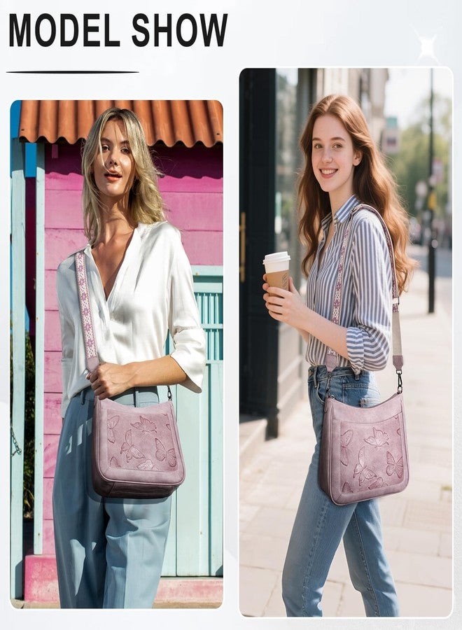 KITEVIUN Crossbody Bags for Women Trendy, Vegan Leather Medium Butterfly Hobo Purse, Women's Shoulder Handbags - Image 2
