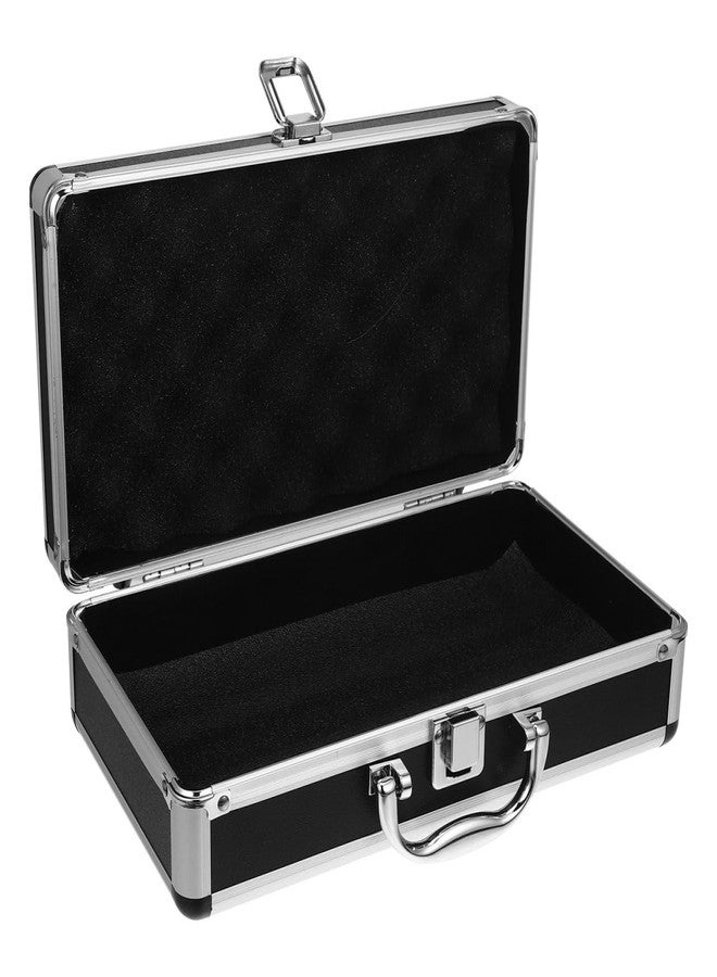ERINGOGO Aluminum Attache Case - 12inch Lock Metal Briefcase with Ripple Foam, Hard Aluminum Carrying Case for Men, Universal Portable Tool Case for Laptop/Luggage/Instrument Black - Image 3